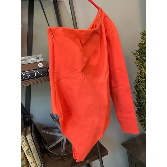 NBD Aaliyah Bodysuit Red Orange Women's Size Small - Picture 8 of 12